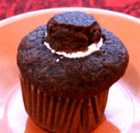 mini Devil's Food Cupcake with Marshmallow Filling